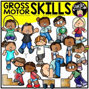 Preview of Gross Motor Skills Clip Art Set {Educlips Clipart}