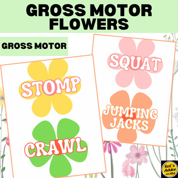 Preview of Gross Motor Skills Spring Flowers (NO PREP Brain Break)