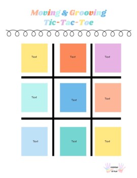 Preview of Gross Motor Tic-Tac-Toe Board