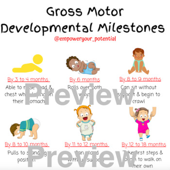 Gross and Fine Motor Developmental Milestones by Empower your pOTential