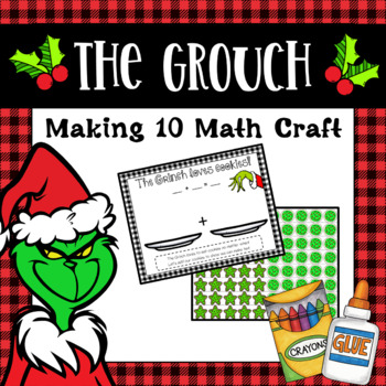 Grouchy Christmas Making 10 Math Craft - (Stealing Cookies) by Little Olive