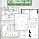 Groundhog Day Coloring Pages, Word Search and Cut Paste Pr