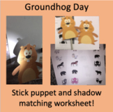 Groundhog Day Puppet and Shadow Worksheet