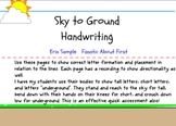 Ground to Sky Letters for Handwriting on the Smart Board