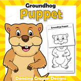 Groundhog Craft Activity | Printable Paper Bag Puppet Template