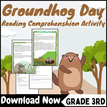 Preview of Groundhog Day - 3rd grade Reading Comprehension Writing Activity - Groundhog