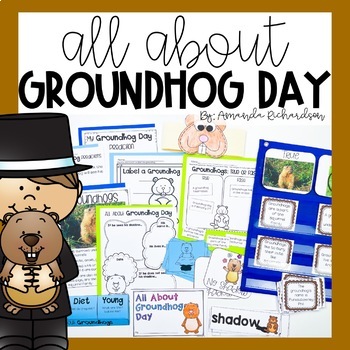 Preview of Groundhog Day Activities, Craft, Writing, Hat, Kindergarten, Prediction Activity