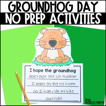 Preview of Groundhog Day Craft, Groundhog Day Writing, Groundhog Day Math            