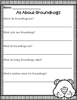 Groundhog Day Activities by The Darling Teacher | TpT