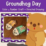 Color by Number Groundhog Day Craft & Directed Drawing, Gr
