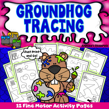 Trace Line Worksheet Preschool Kids Groundhog Stock Vector (Royalty Free)  1711872088