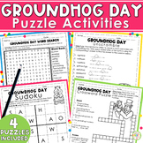 Groundhog Day Activities Puzzles | Word Search & Crossword