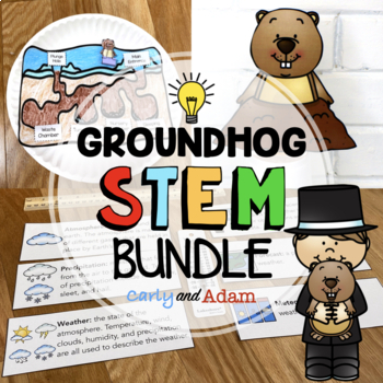 Preview of Groundhog Day Activities with STEM Challenges BUNDLE