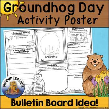 Preview of Groundhog Day Activity - Guided Research Poster Project for Bulletin Board