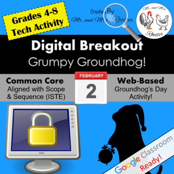 Preview of Groundhog Day Breakout Groundhog Day Escape Room Groundhog WEBSITE