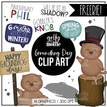 Preview of Groundhog Day Clip Art