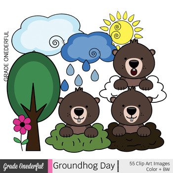 happy groundhog day clip art