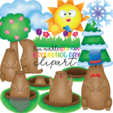 Groundhog Day Clipart Watercolor