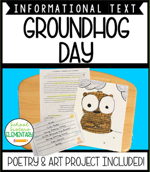 Preview of Groundhog Day Reading Comprehension Craft Poetry Project