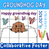 Groundhog Day Collaborative Coloring Activities Bulletin B