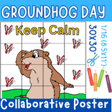 Groundhog Day Collaborative Coloring Poster, Groundhog Day