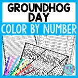 Groundhog Day Color by Number, Reading and Text Marking