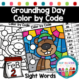 Groundhog Day Color by Sight Word Activities | Groundhog D