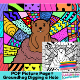 Groundhog Day Coloring Page February Early Finisher Pop Ar