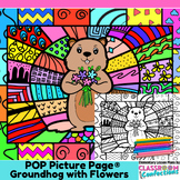 Groundhog Day Coloring Page February Early Finisher Pop Ar