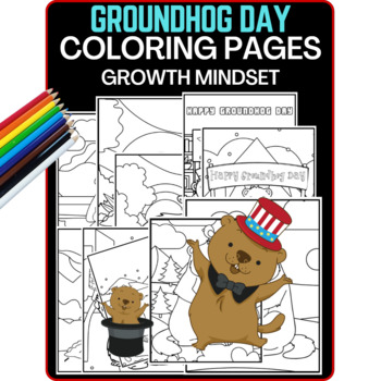 Preview of Groundhog Day Coloring Pages