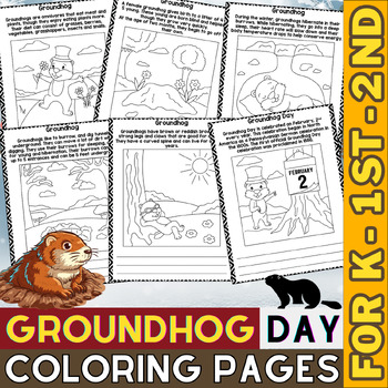 Preview of Groundhog Day Activities | Coloring Sheets wirh Habitat, Hibernation ...   
