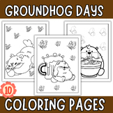 Groundhog Day Coloring Pages - No Prep Worksheets Activiti
