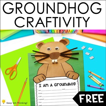Preview of Groundhog Day Craft FREE