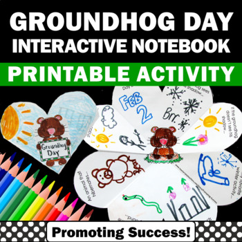 Preview of Groundhog Day Craft Activity February Bulletin Board Ideas Craftivity Stations