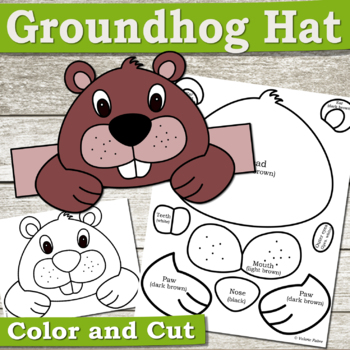 Groundhog Day Craft Hat / Crown | Template Groundhog Hat by Valerie Fabre