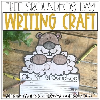Preview of Groundhog Day Craft and Writing Paper Freebie