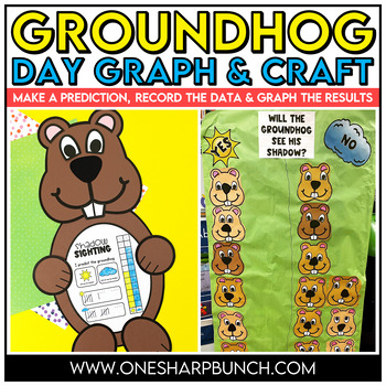 Preview of Groundhog Day Craft, Graph & Activity | Groundhog's Day Activities & Craft