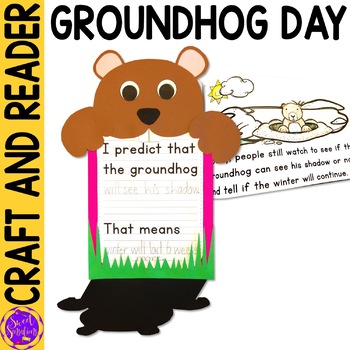 Preview of Groundhog Day Craft for Groundhog Day with Emergent Reading Passages