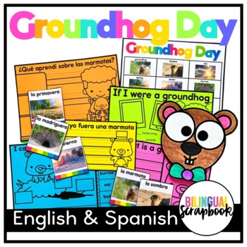 Preview of Groundhog Day Craft in English and Spanish | Manualidad del Día de la Marmota