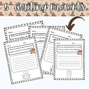 Groundhog Day Craft with Writing Prompts by The bright teachers corner