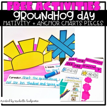 Preview of Groundhog Day Craftivity Predictions Anchor Chart Graphs FREE