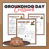 Groundhog Day Crossword Puzzles | Groundhog Day Activities