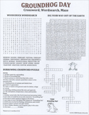 Groundhog Day Crossword Word Search Maze