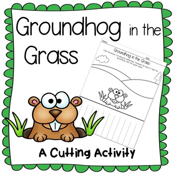 Preview of Groundhog Day Cutting Activity