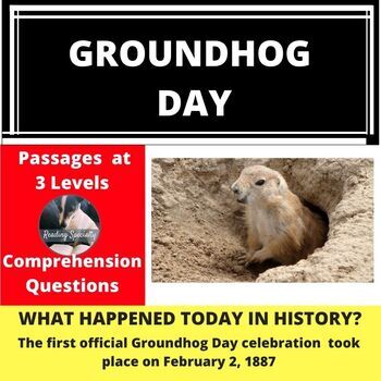 Groundhog Day Differentiated Reading Comprehension Passage Feb 2