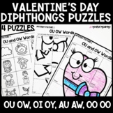 Valentine's Day Diphthongs Phonics Puzzles