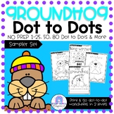 Groundhog Day Dot to Dot Worksheets | Connect the dots 1-2
