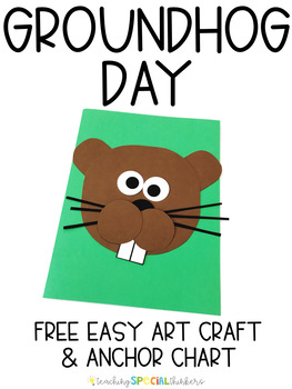 Preview of Groundhog Day Easy Art Craft and Anchor Chart Free Download