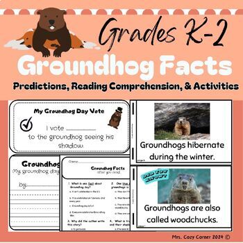 Preview of Groundhog Day Easy Reader and Activity Pack! | Engaging for K, 1st, and 2nd