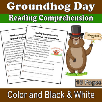 Preview of Groundhog Day Extravaganza: 16-Page Reading Comprehension Bundle